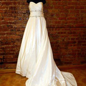 Alfred Angelo 2119 Strapless Wedding Dress Sz 12